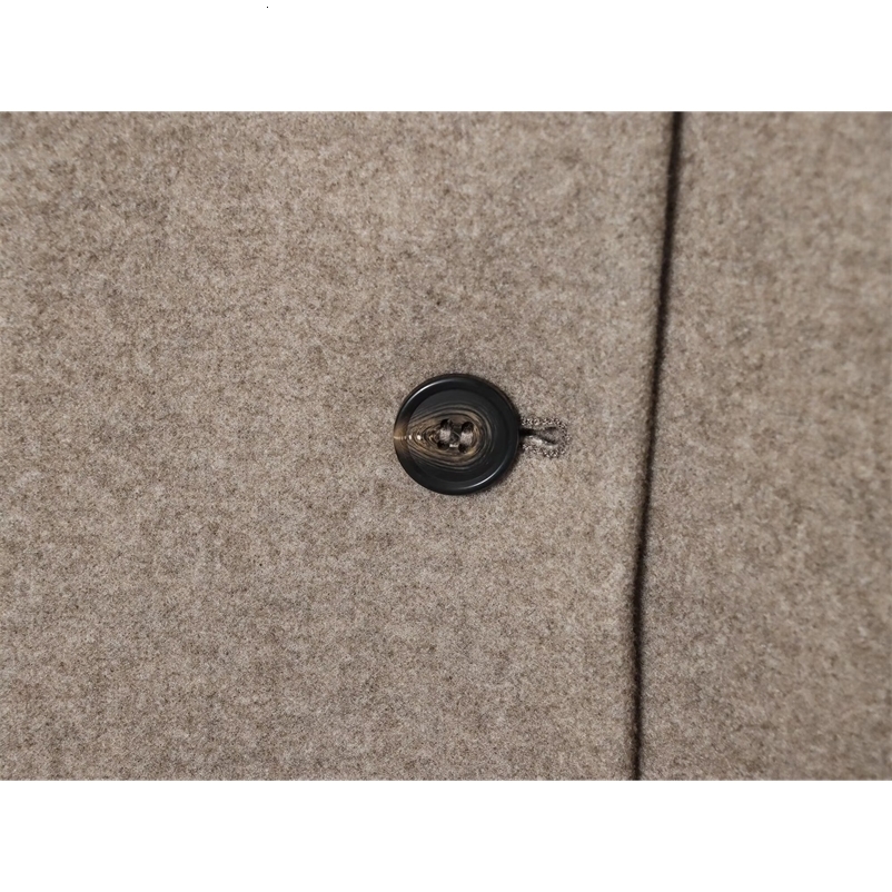 European and American Loose and Casual Style Simple Long Sleeve Buckle Stand up Collar Coat 251211