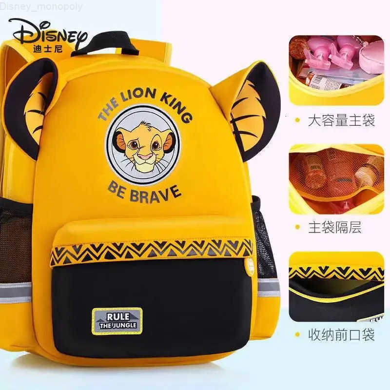 Disney Kids Cartoon Backpack The Lion King Schoolbag Girls Princess Frozen Backpack Primary Schoolbag Kids Backpack H251212