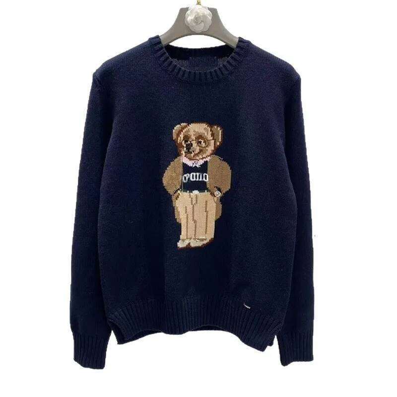 Fashion 2026 Cute Teddy Bear & Letter Sweater, Oversized Soft Knit Top for Women, Cozy Casual Winter Pullover Designer