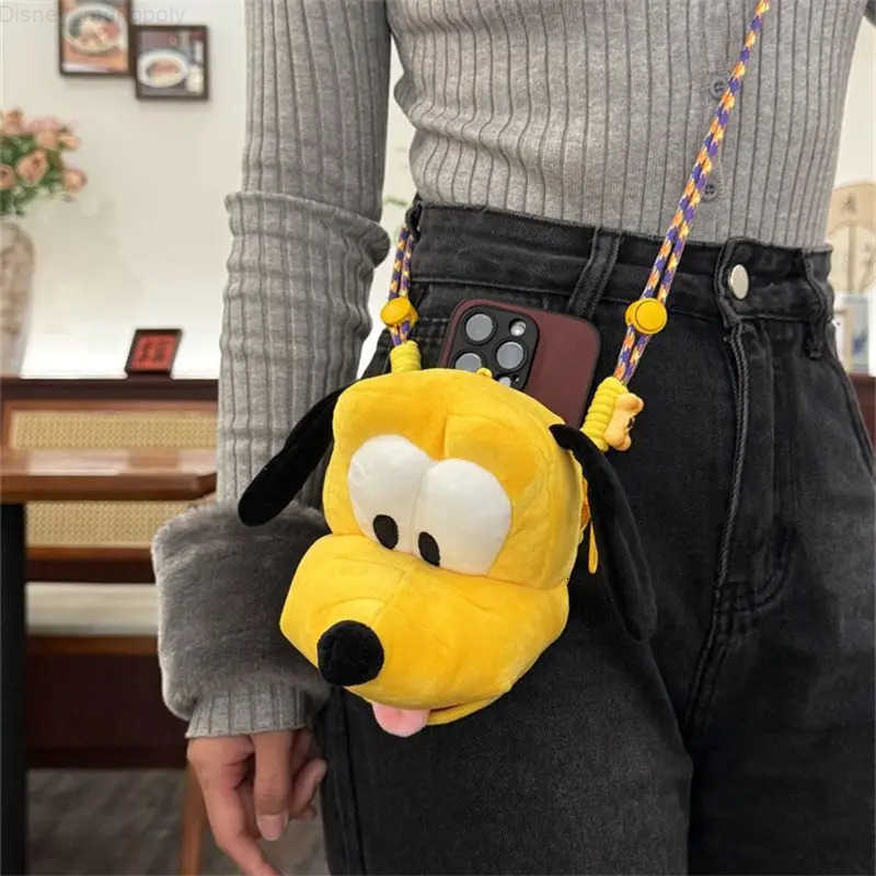 Disney New Cute Goofy Orange Backpack Pluto Wallet Gorgeous Storage Bag Anime Peripheral Fashion Birthday Gift For Children H251212
