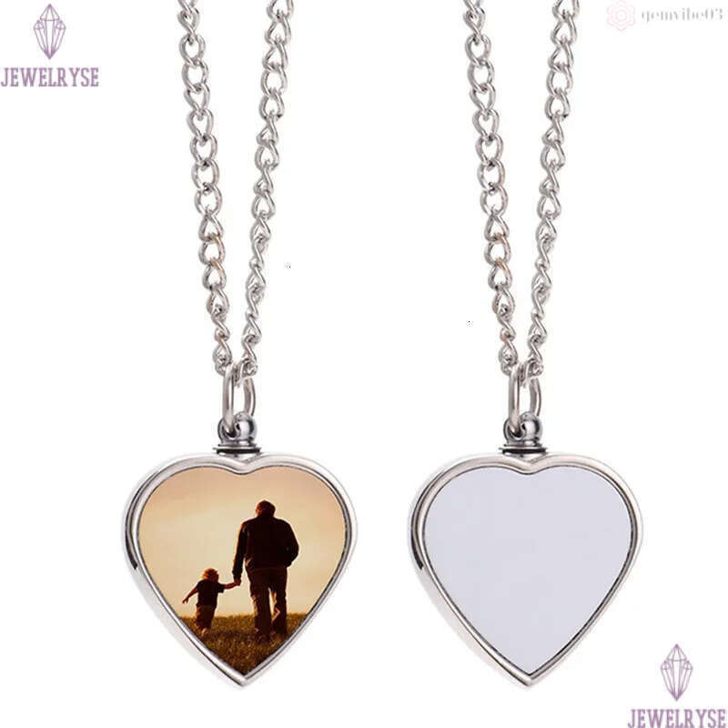 Thermal Transter Sublimation Blank Necklace Designer Heart Lettering Pendants Necklaces DIY Silver Valentines Day Lovers Jewelry For Women Men Choker