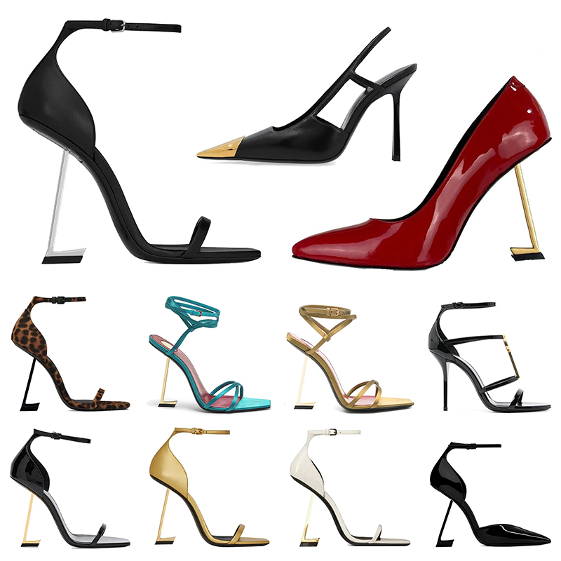 Designer Sandals High heels Luxurvs Designer shoes heels Paris Dress Classics Women Heels Black Golden Gold Wedding Bottoms with box Size 35-42