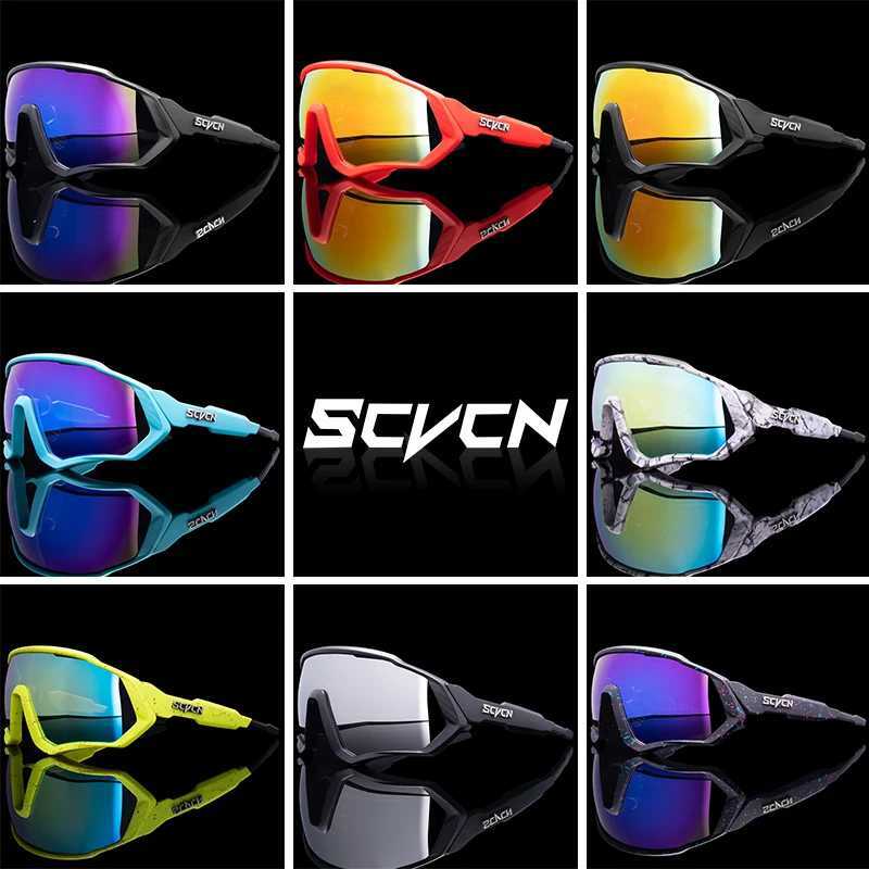 SCVCN UV400 Sport Cycling Glasses Road Sunglasses Bicycle Eyewear Mountain Bike MTB Cycl Goggles running glasses G251212