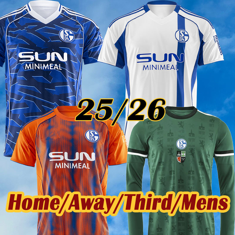 2025 2026 Schalkes 04 HOJLUND Soccer Jerseys 100th YOUNES SYLLA KARAMAN KALAS Football Shirts 25 26 SCHALLENBERG BACHMANN DONKOR PODLECH REMMERT Away Mens Kits