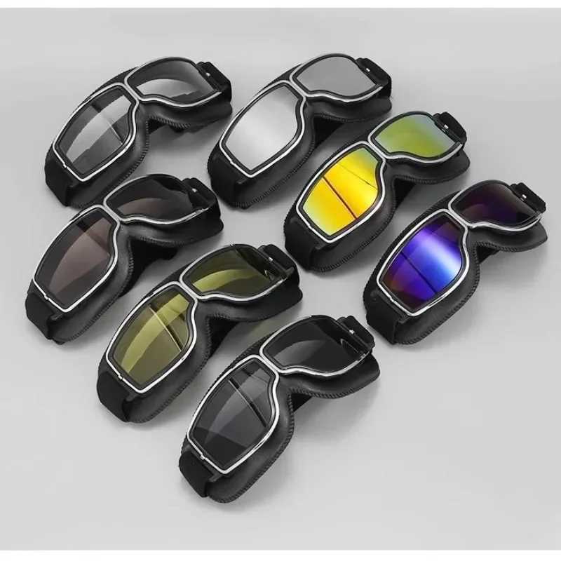 Retro Glasses Motorcycle goggles Metal Goggles Motorcycle Fit Protection Biking and Outdoor Adventures European Vintage Design G251212