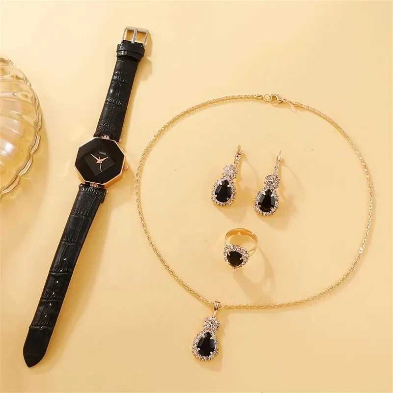 5pcs Set Watches Set Luxury Rhinestone Women Fashion Elegant Wristwatch Quartz Watch For Girl Ladies Clock Relogio Y251212