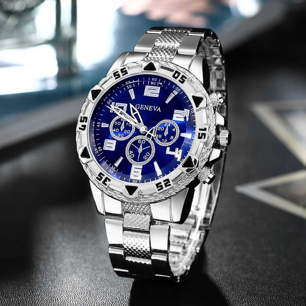 Mens Foreign Trade Watch Mens Large Dial Quartz Sports Square Watches For Mens Glowing Watch Set Y251212