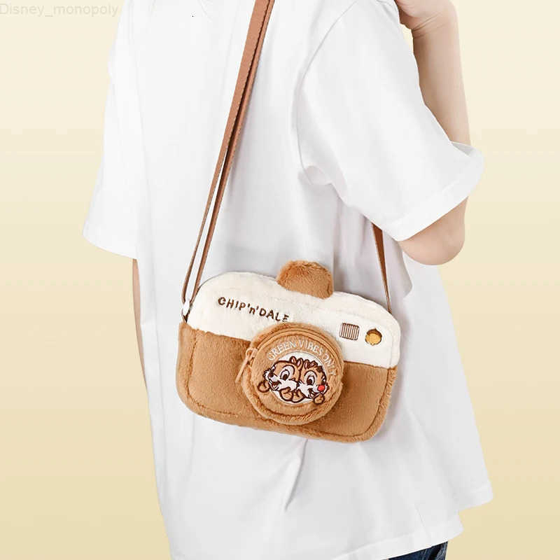 Disney potdemiel Strawberry Bear Chichititi Camera Bag One Shoulder Crossbody Plush Female Anime Accessories Children Kawaii H251212