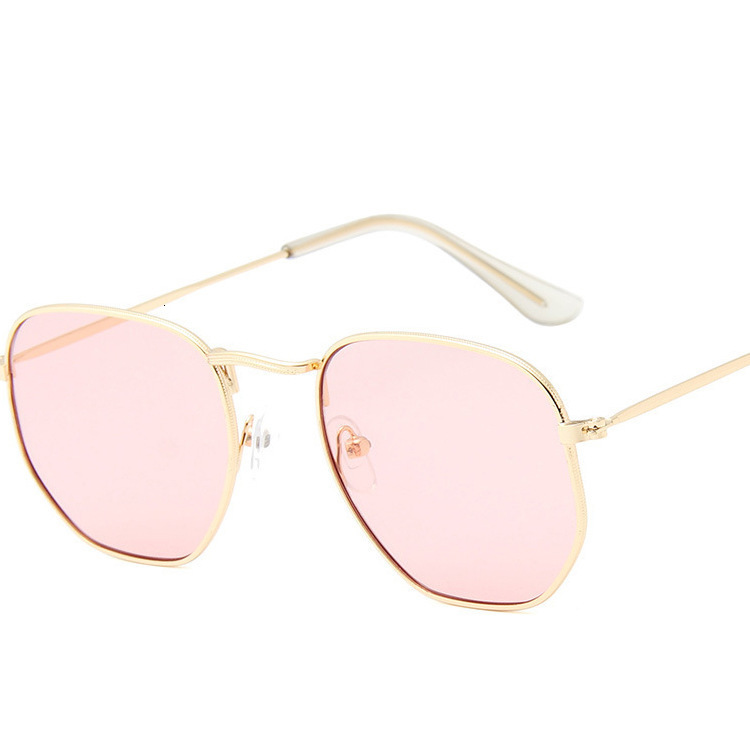 Oversized Lightweight Design High Street Outdoor Elite Sunglasse Polygon Sunglasses For Women, European And American Trendy Small Frame Colorful Ocean - view 8