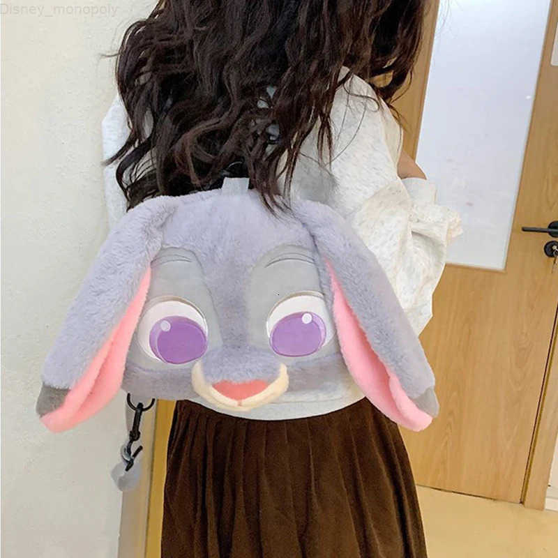 Disney Zootopia Plush Bag Nick Wilde Judith Laverne Hopps Cartoon Cute Doll Backpack Large Capacity Birthday Christmas Gift H251212