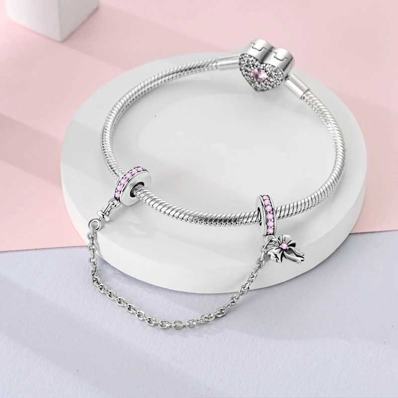 Hot S Charms Sier 925 Safety Chain Clasp Clip Charm Moon Star Fits Bracelet DIY For Wan Girl Luxury Jewelry Y251212