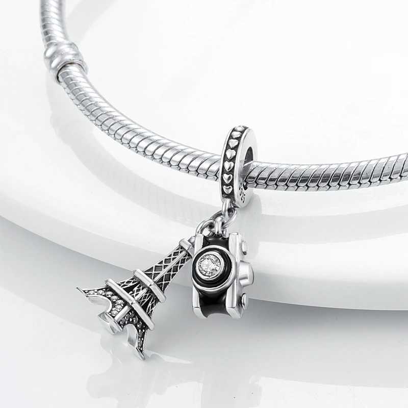 925 Sterling Sier Charms Bead Dangle Airplane Lage Passport Travel Charms Fit Charms Bracelet Jewelry Gift Y251212