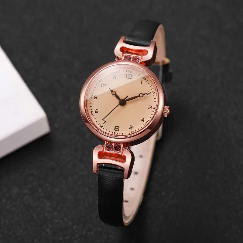 Elegant Small Arabic Dial Women Watches Fashion Leather Band Ladies Quartz Watch Reloj Mujer Girls Clock Gift Y251212