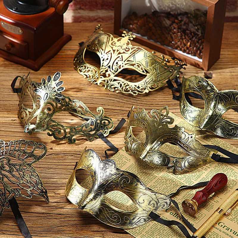 24-100Pcs Couple Masquerade Masks Bulk Venetian Carnival Mask Mardi Gras Antique Vintage Mask for Woman Men Prom Party Costume X251212