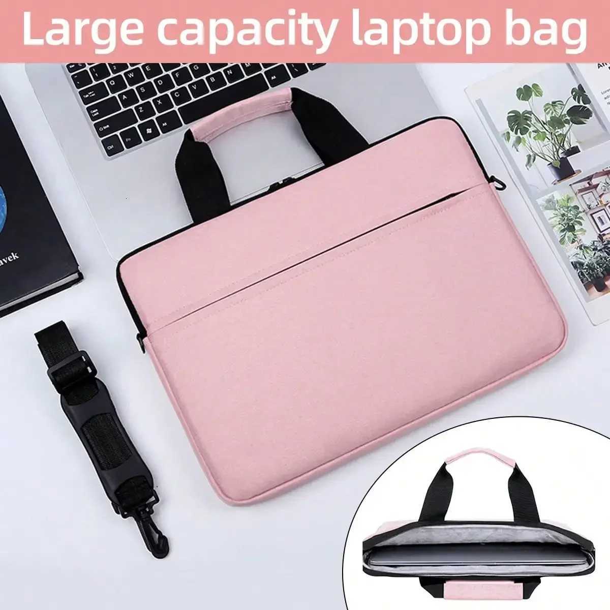 Laptop Bags Carrying Case for 13-15 inch Laptop and Tablet Shoulder Strap Durable Water-Repellent Fabric Business Casual SchoolT251212