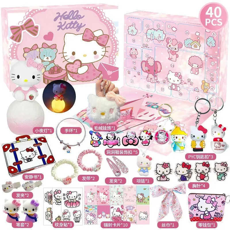 Sanrio 2024 New Collection Advent Calendar Surprise Gift Box Kawaii Kitty / Kuromi Anime Christmas Countdown Toys Gifts for Kids H251212