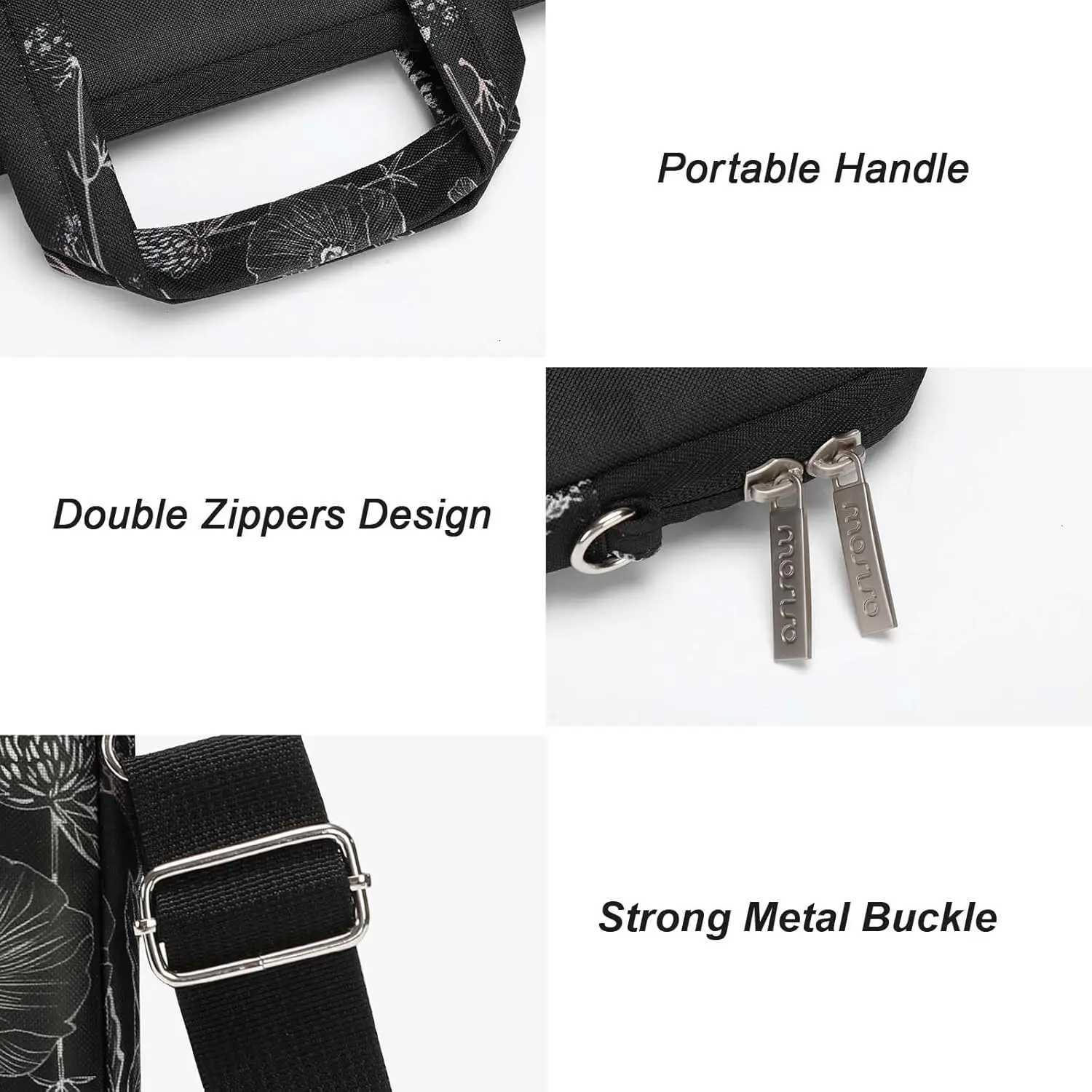 MOSISO Laptop Bag 13-16 inch with Shoulder Strap Retro Flower with Handle 156 Macbook Case for Macbook Air/Pro HP Lenovo DellT251212