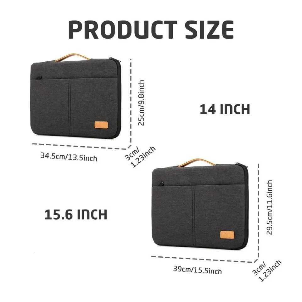 Protective Laptop Sleeve Case for 133 14 156 16 Inch New MacBook Pro M3 Max M2 M1 Slim Carrying Laptop Bag Men WomenT251212
