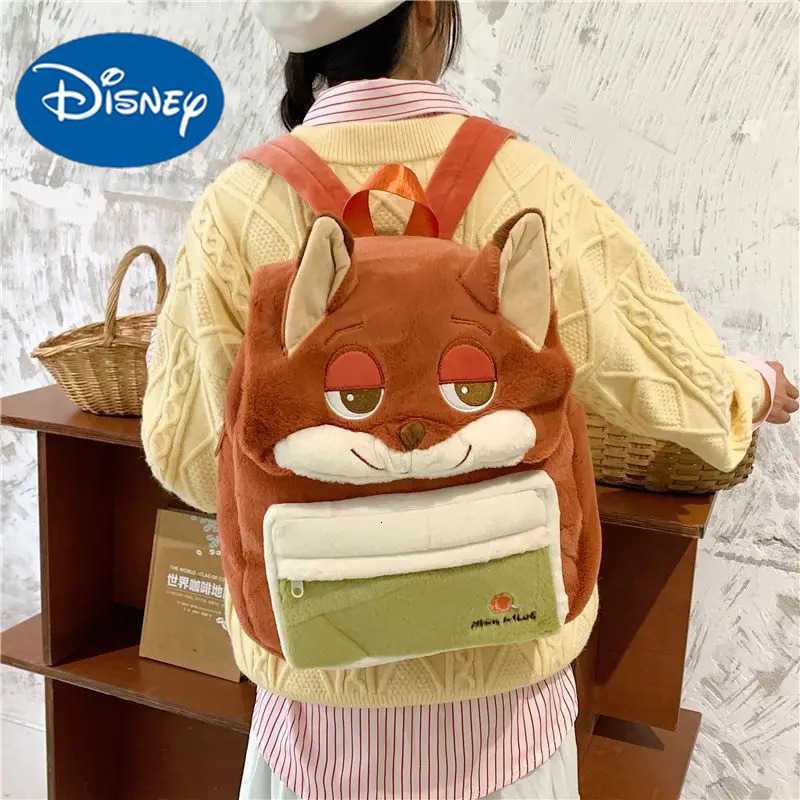 Disney Childrens School Backpacks Bags for Children Cute Nick Wilde Judy and Winnie The Pooh Backpack Gifts for Children H251212