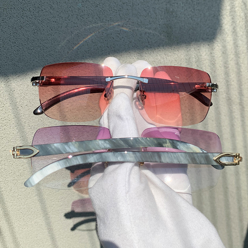 Big Square Marble Buffalo Horn Sunglasses Designer Luxury Carter Sun Glasses Wholesale Vintage Shades Eyewear Color Glasses For Men And Women 012