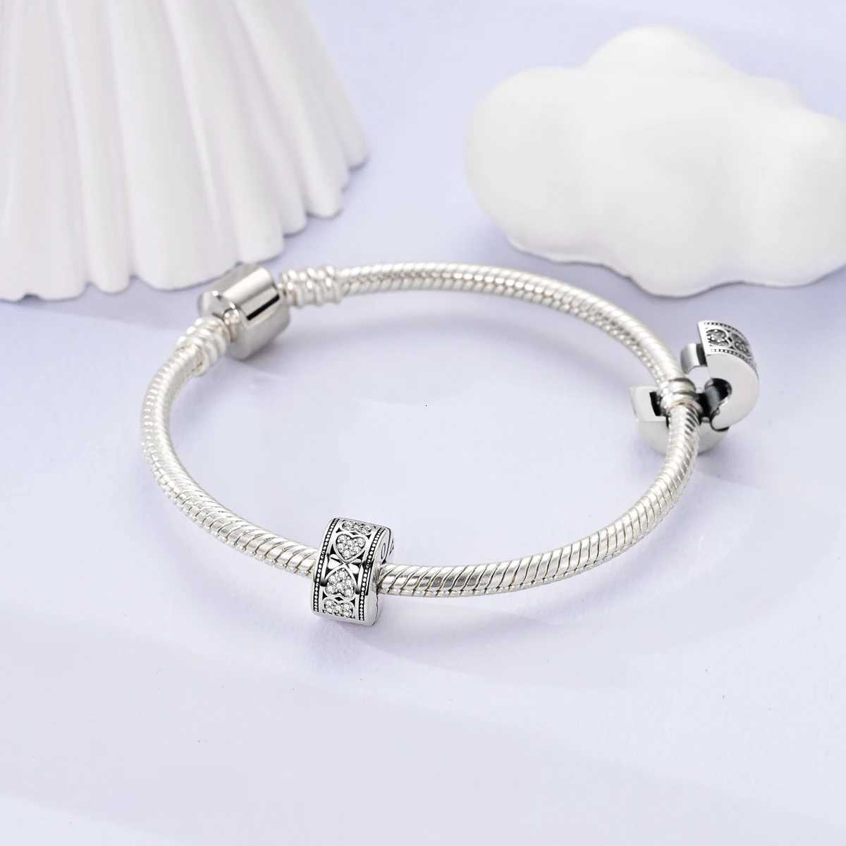 Beads 925 Sier Clasp Clip Charms Stopper Bead Fit Bangle Bracelet Diy Jewelry Y251212