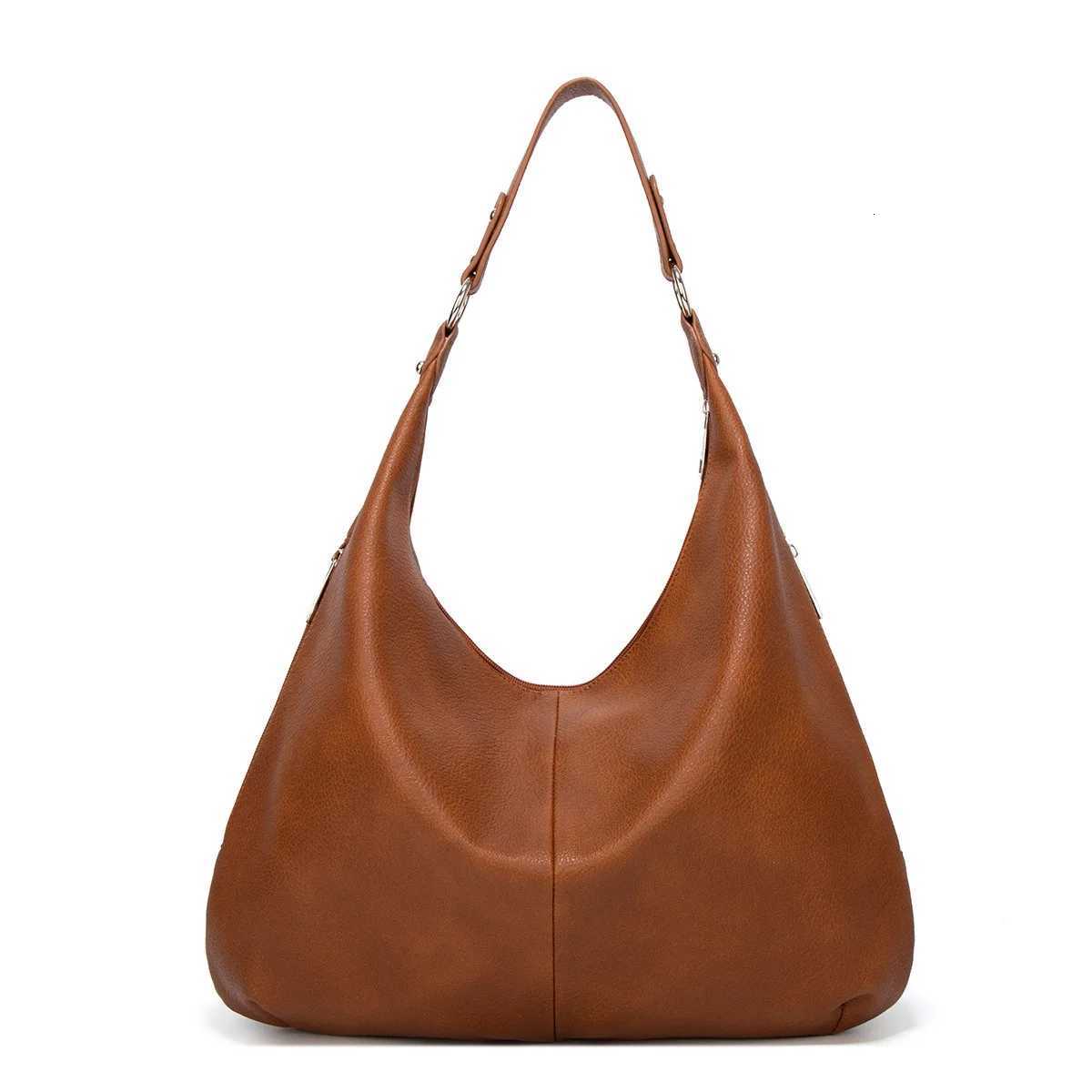 for Wen Soft PU Leather Slouchy Bag Shoder Purse with Zipper Vintage Fem Tote Bags For School Work Cmuting Y251211
