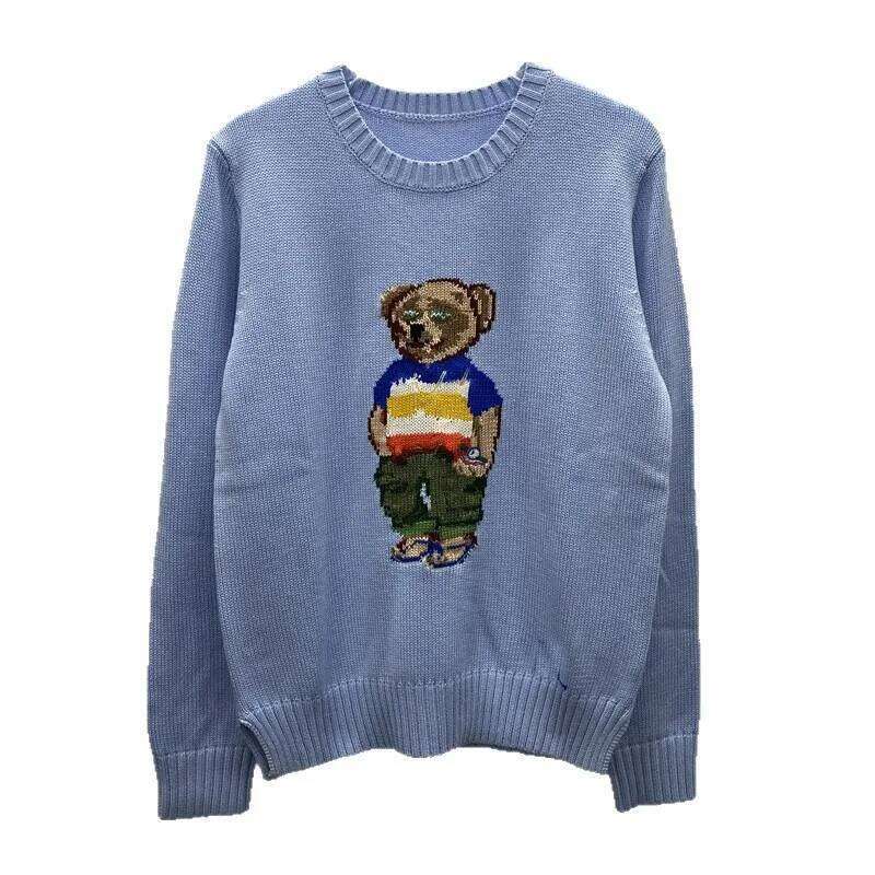 Fashion 2026 Cute Teddy Bear & Letter Sweater, Oversized Soft Knit Top for Women, Cozy Casual Winter Pullover Designer