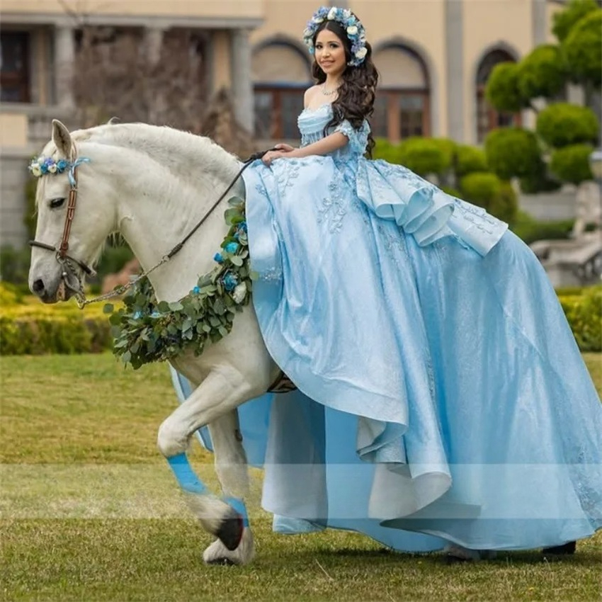 Customized Luxury Pink Quinceanera Dress Ball Gown Floral Applique Beading Mexican Sweet 16 Vestidos De XV 15 Anos D12