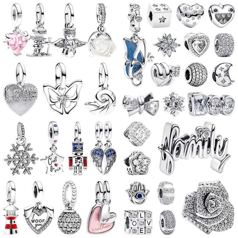 New Charm DIY Wen Jewelry Gift Sparkling Snowflake Angel Rose in Blo Moveable Toy Cube Fit Bracelet Beads Y251212