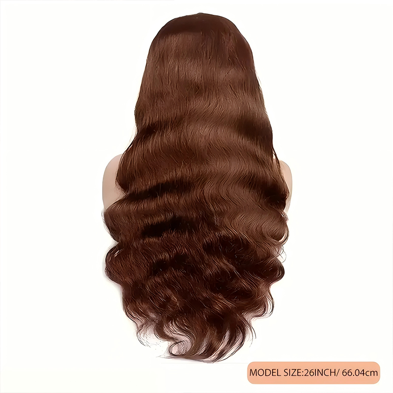13 x 6 HD Lace Chocolate Brown Lace Front Wig with Natural Body Waves Real Human Hair for Women
