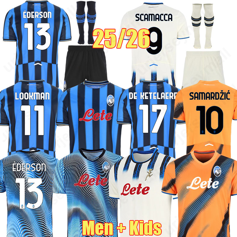 25 26 Atalanta BC KAMALDEEN SCAMACCA LOOKMAN DE ROON DE KETELAERE SCALVINI Soccer Jersey KRSTOVIC KOSSOUNOU 2025 2026 Men Football Shirt Uniform special jersey 998