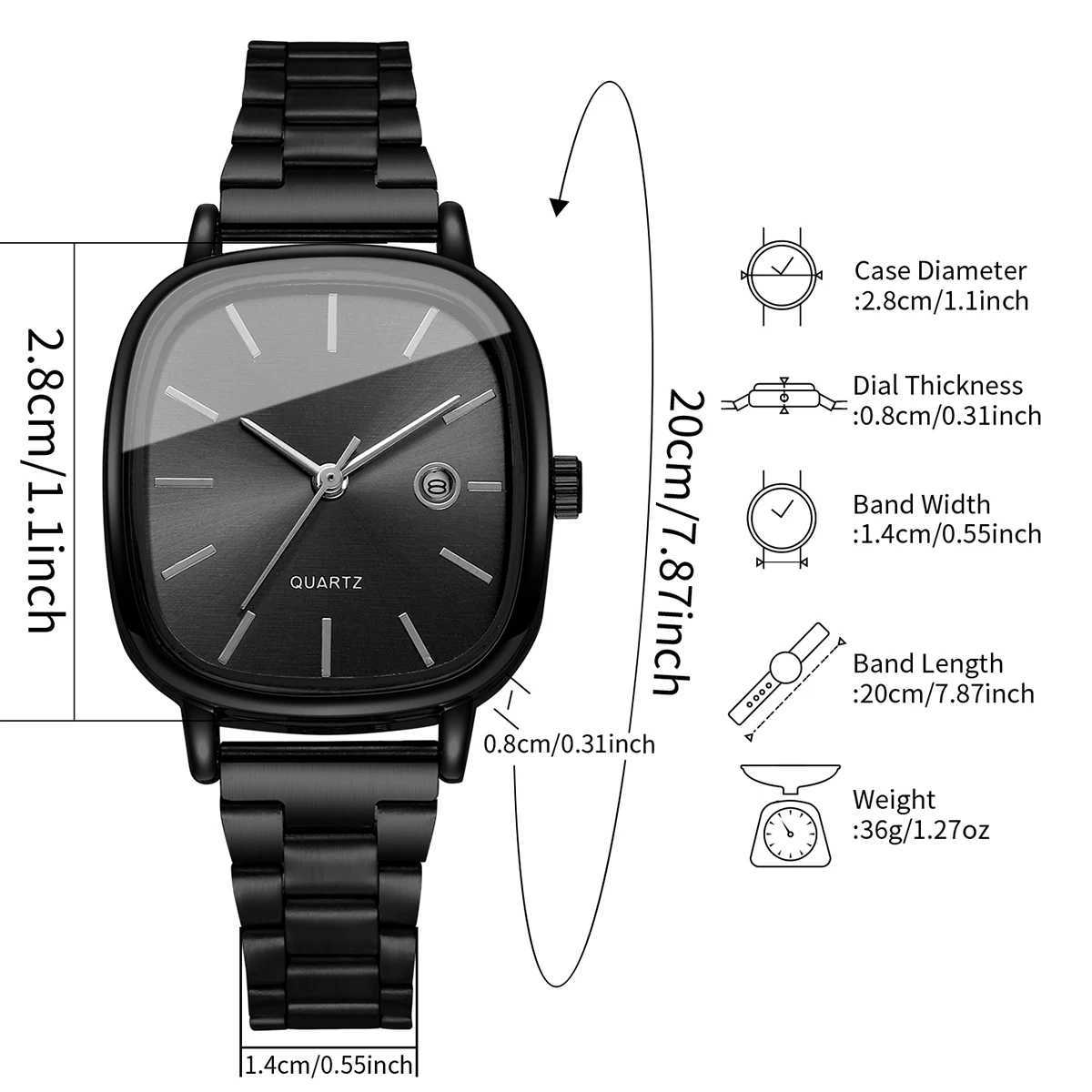 Elegant Square Dial Women Quartz Watch Simple Ladies Calendar Wristwatches Reloj Mujer Girls Clock Gift Without Box Y251212