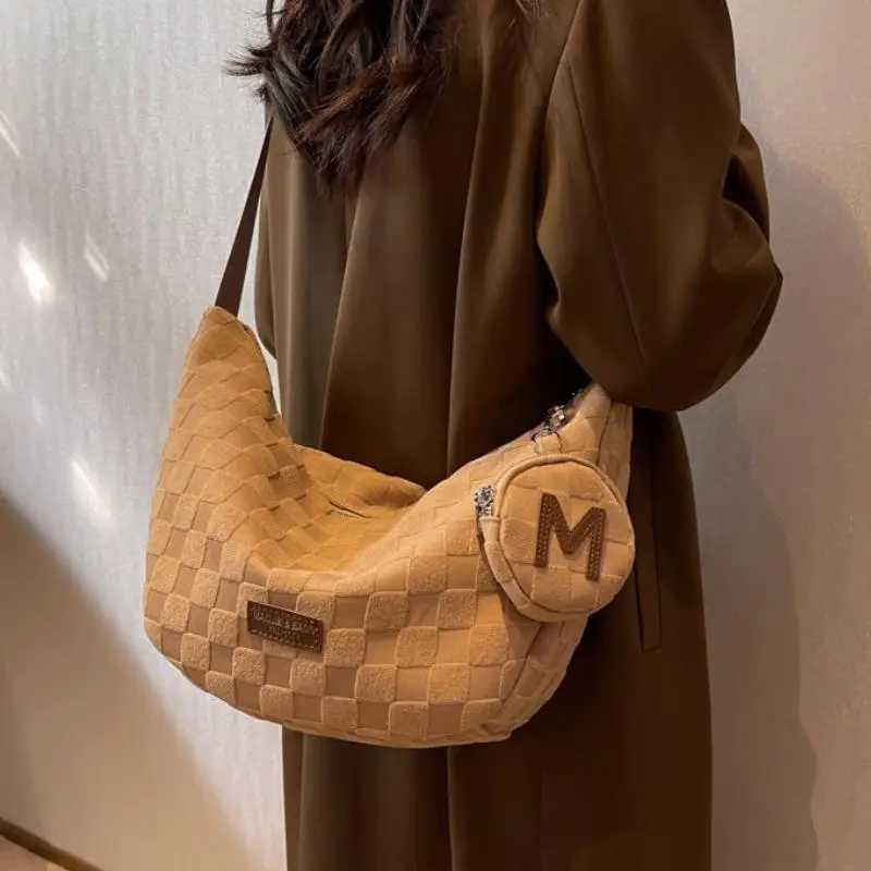 Korean style versatile crossbody bag white pure cott cloth bag fiable new tote bag wens bag large capacity bag Y251211