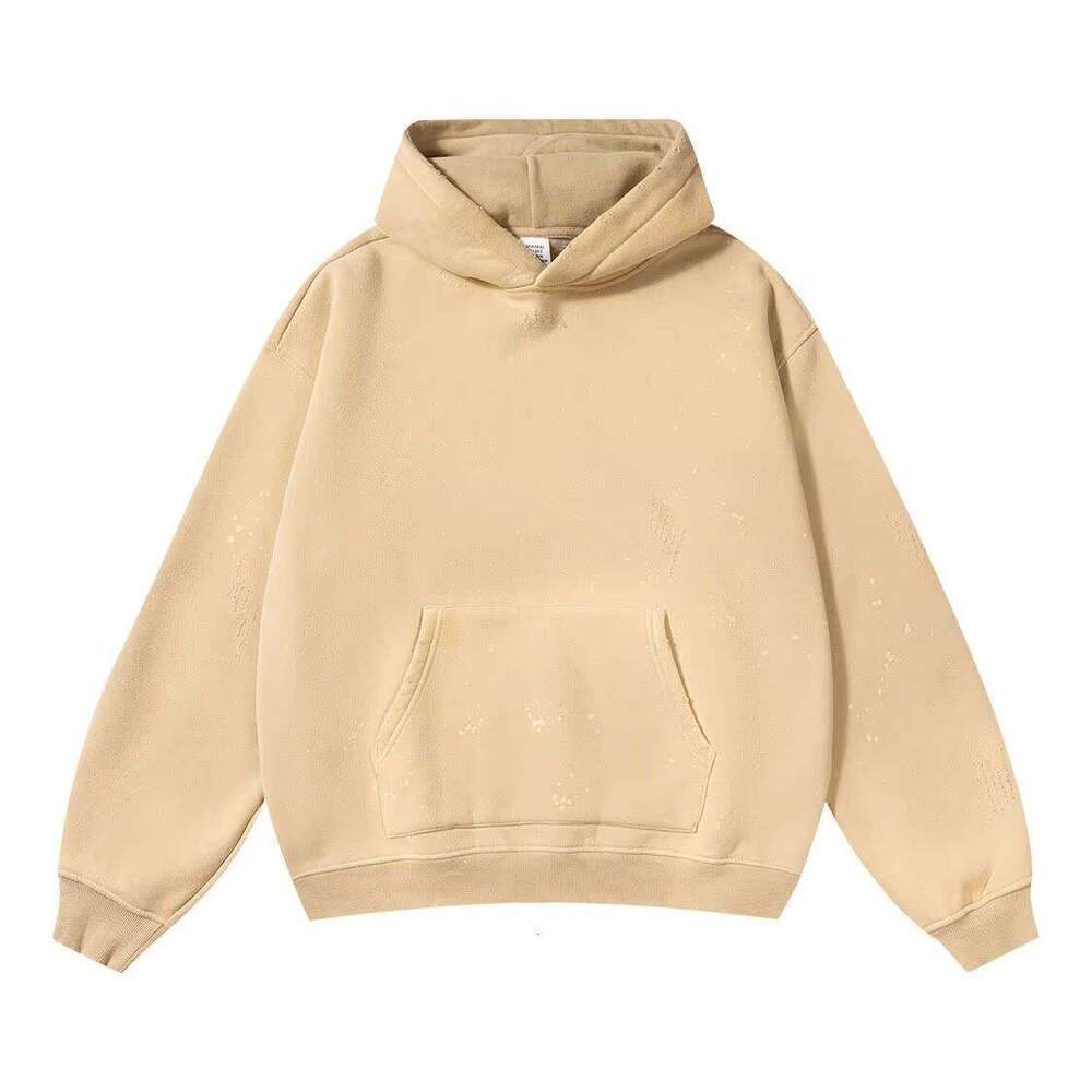 High Quality Plain Oversized Unisex Hoodie Custom Fleece Cotton Sweatshirts 3D Puff Printing Pullover Men's Monkey Wash Hoodies