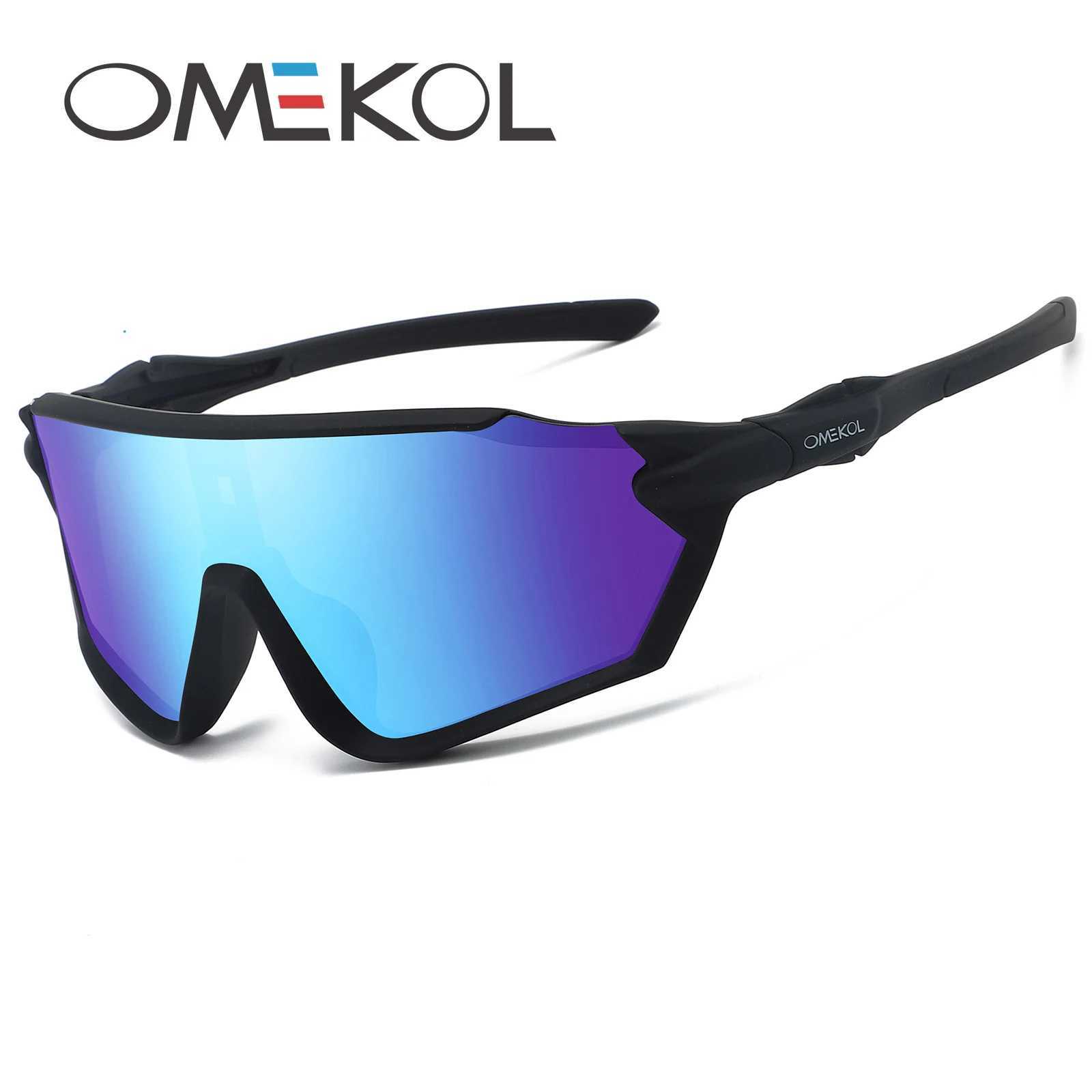 OMEKOL Brand New Cycling Sunglasses Men Women Sun Glasses Fishing Eyewear UV400 Hiking Baseball Softball Outdoor Sport Goggles G251212