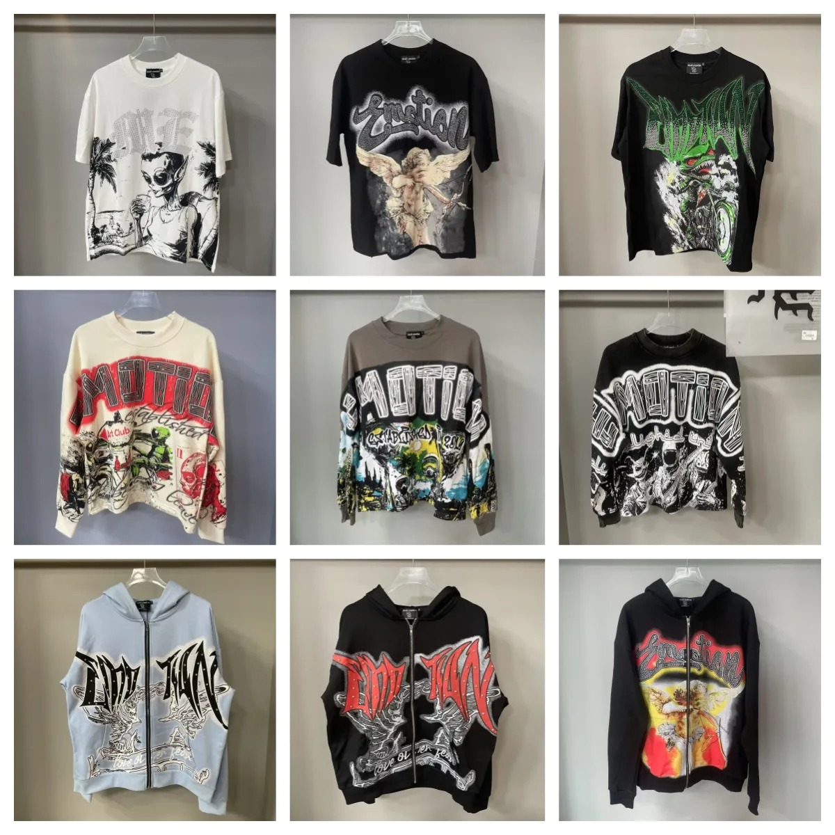 2026 mixed emotion shirts designer essential shirts Y2k hoodies Letter tee High Street summer fashion hip-hop retro casual cotton printed hoodie sleeveds shirts