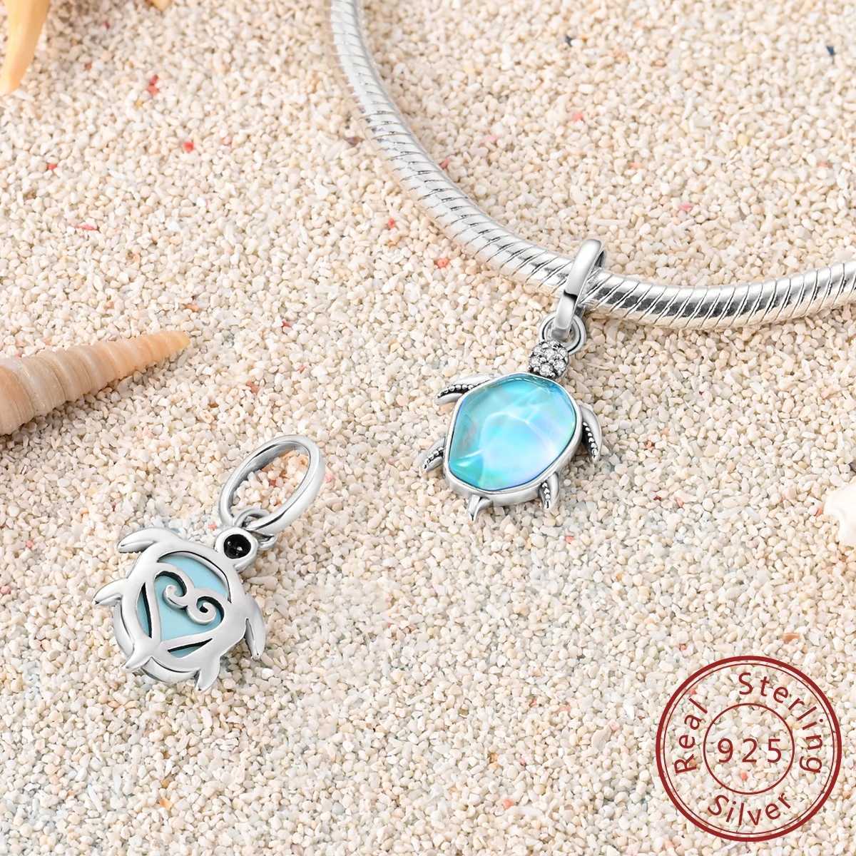 925 Sterling Sier Dangle Charms Turtle Vacuum Cup Fit Bracelet Bead DIY Wan Jewelry Y251212