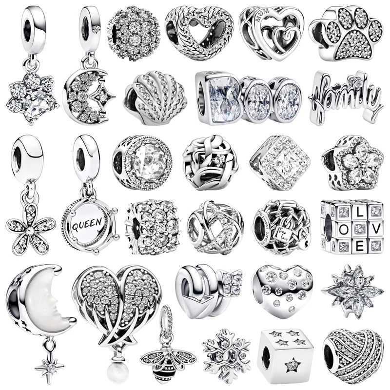 Hot S Sparkling Pet P Print Snowflake Moveable Toy Cube Charm Bead Fit Bracelet Accories DIY Wen Jewelry Gift Y251212