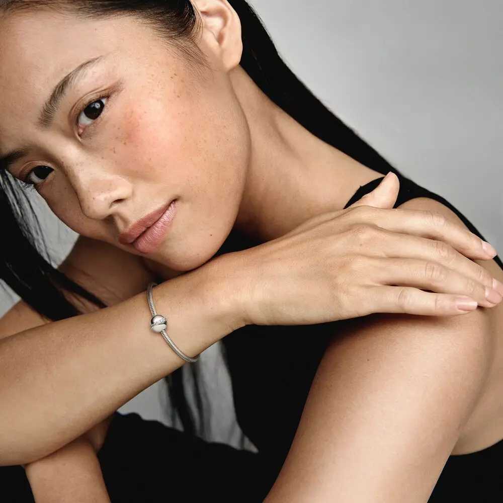 New 925 Sterling Sier Round Snowflake Parachute Star Charm Fit Bracelet Accories Wen Jewelry Y251212