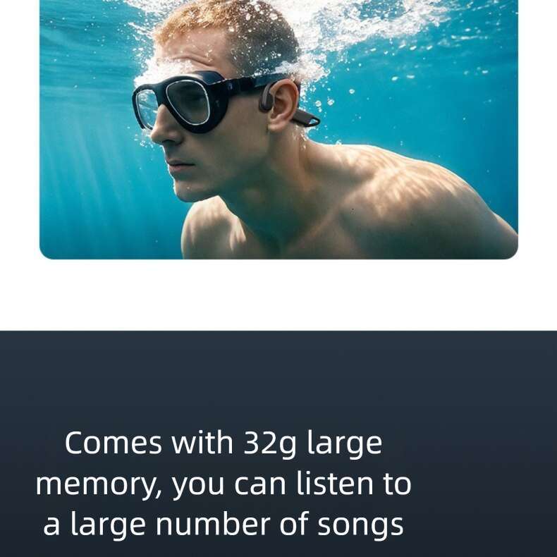 Famous brand cross-border hot selling headphones&Earphones private model bone conduction high-definition sound quality waterproof sports swimming Blue