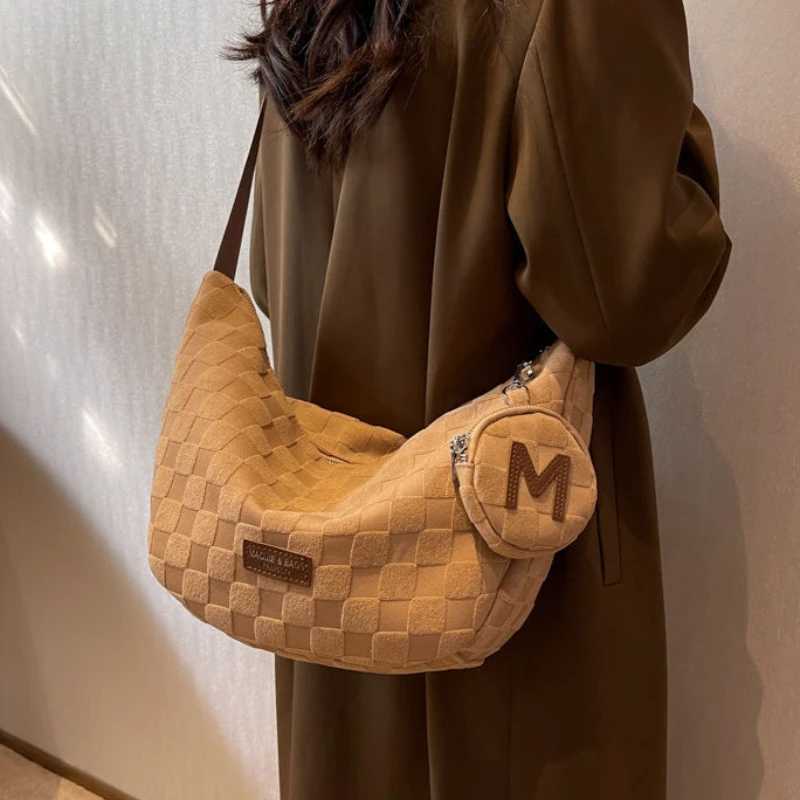 Korean Versi of White Cott Messenger Bag Fi NewWens Large Capacity Tote Bag Y251211