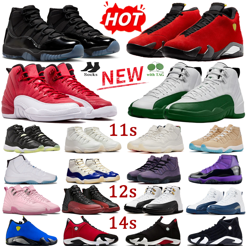 Designer new sneakers Basketball Shoes Sports Shoes 11s Gamma Blue 285 H Town 12s Bucks Gym Red Taxi 14s Ferrari Sport Classic Summer Men Women Daily Outfit eur 36-47