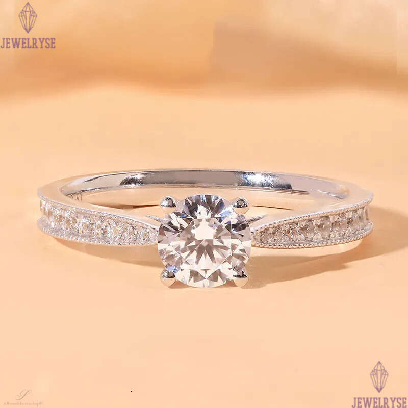 Hot Classic Four Claws Artificial Mosan Diamond Rings for Women S925 silver plated big stone love nail finger wedding Propose Ring Jewelry
