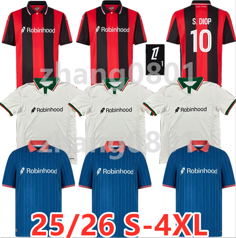 maillot de foot 24 25 OGC Nice Home away Soccer Jerseys S.DIOP LABORDE DIOP MOFFI BOGA ROSARIO THURAM 2024 2025 DELORT BARKLEY player version Football man kids