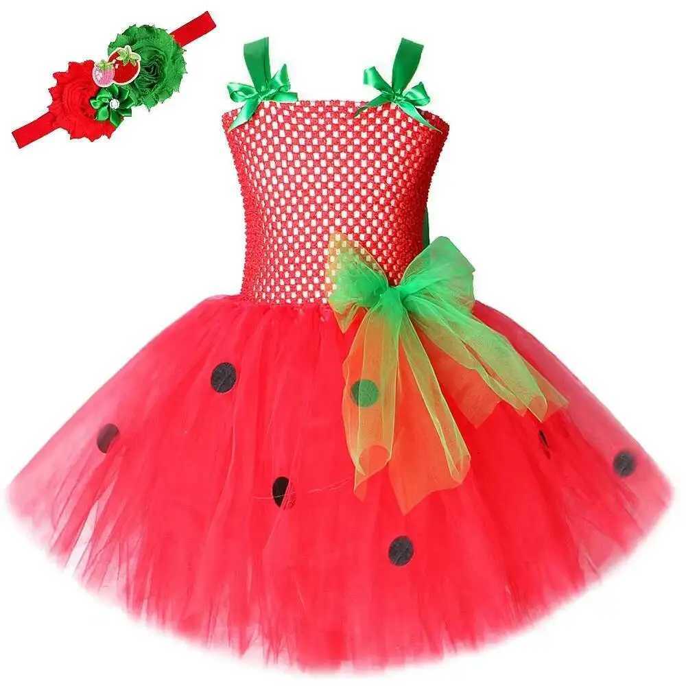 Baby Girls Strawberry Tutu Dress for Kids Birthday Costumes Fruits Party Princess Dresses Children Halloween Christmas Outfits X251212