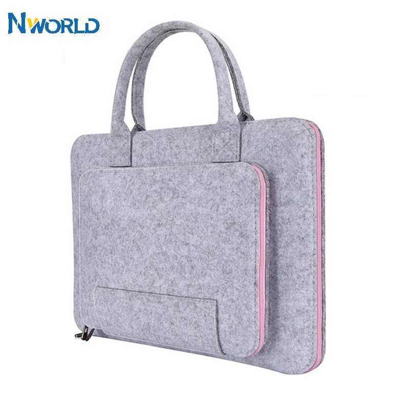 High Quality Laptop Bag Felt Laptop Sleeve Notebook Computer Case Carrying Bag Pouch With Handle For Asus / LenovoT251212