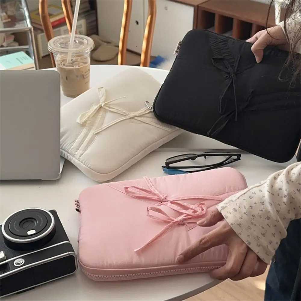 New 11/13/156 inch Laptop Sleeve Case Shockproof Bowknot Notebook Cover Ultra Thin Large Capacity Tablet Protective PouchT251212