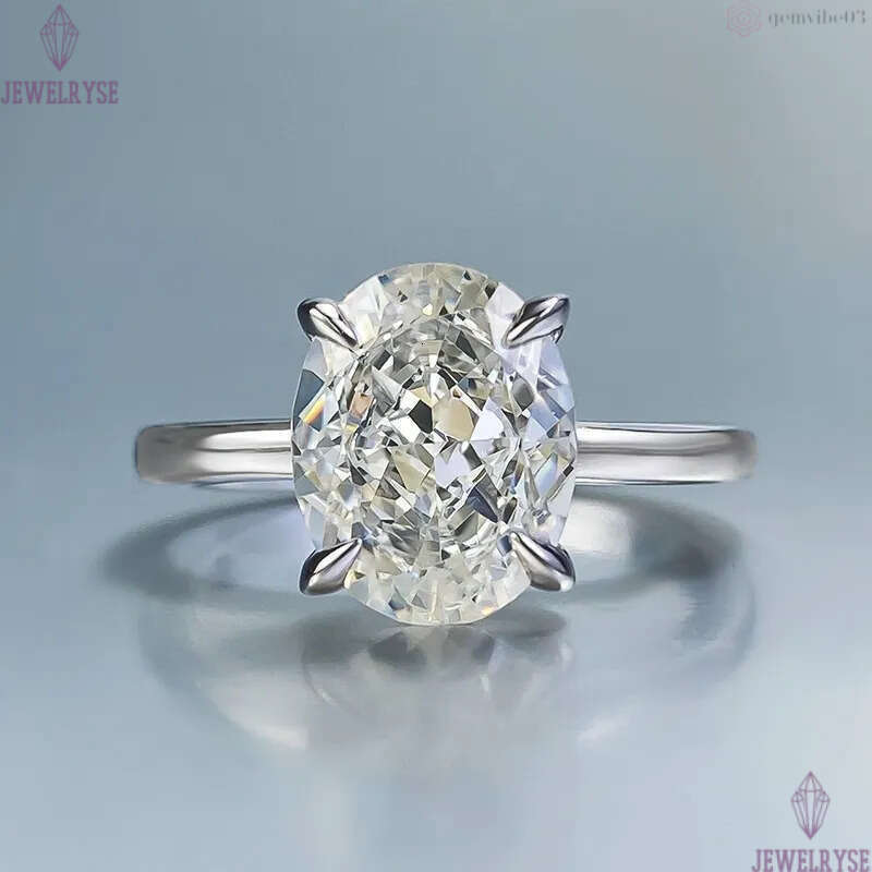 S925 sterling silver luxury egg designer band for women elegant charm iced big stone shining crystal bling cz zircon love ring wedding jewelry