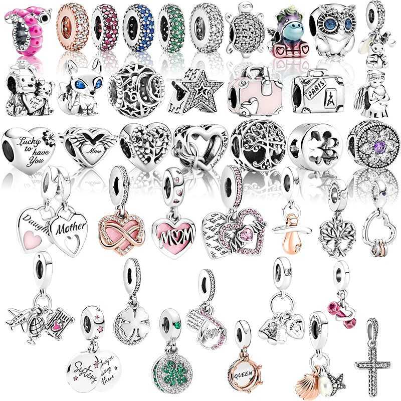 Hot S You Mum Infinity Charm Beads Dangle Fit Sier Bracelet Necklace Beads For Diy Jewelry Wen Gift Y251212