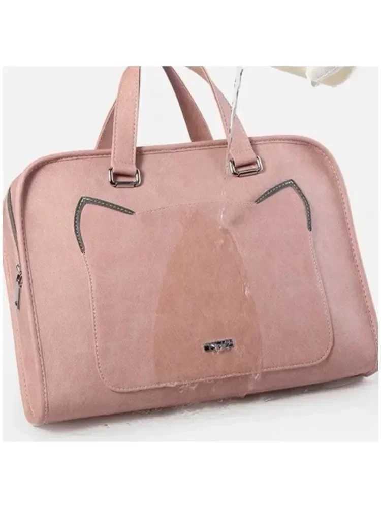 Pink Laptop Shoulder Bag Sleeve Handbag Waterproof MacBook Air Pro 133 14 156 16 Inch PC Case Travel Briefcase ShockproofT251212